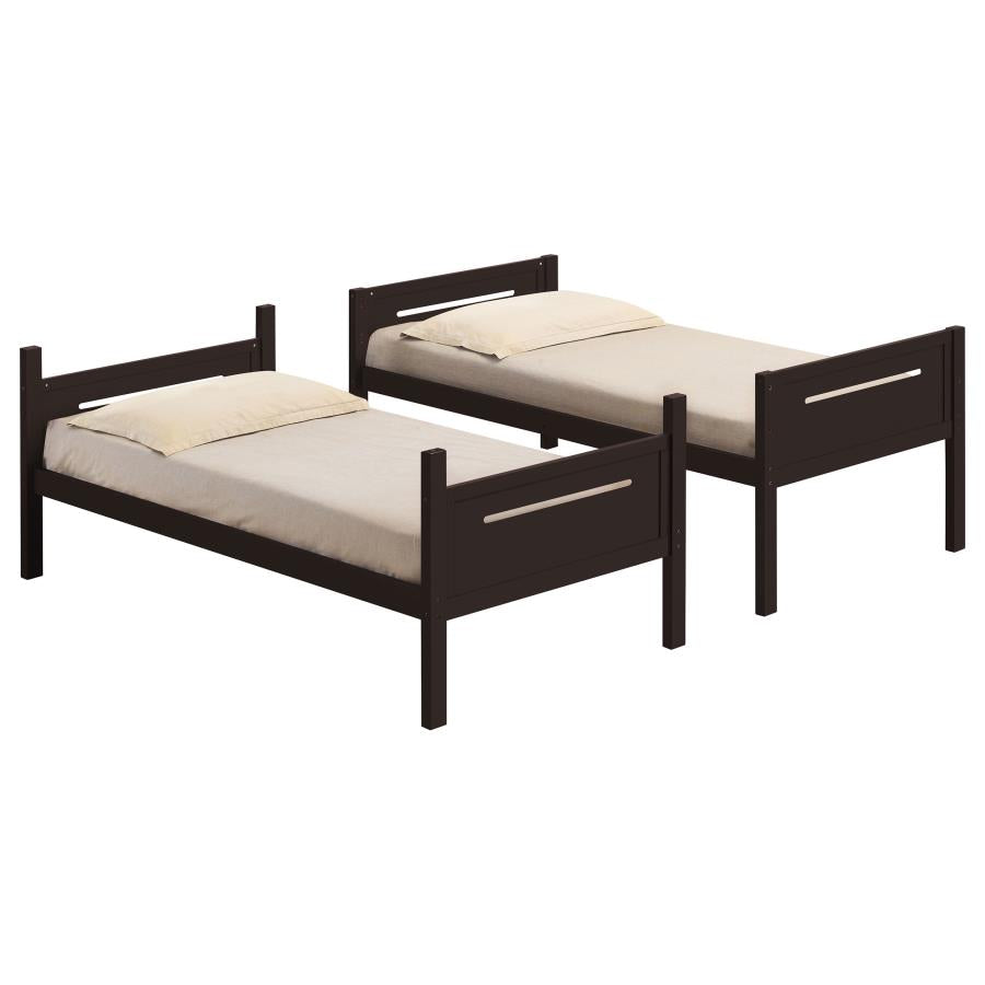 Littleton Twin Over Twin Bunk Bed Espresso - (405051BRN)