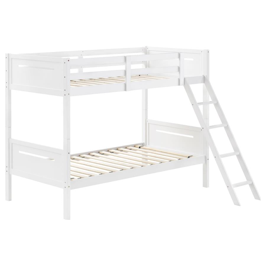 Littleton Twin Over Twin Bunk Bed White - (405051WHT)