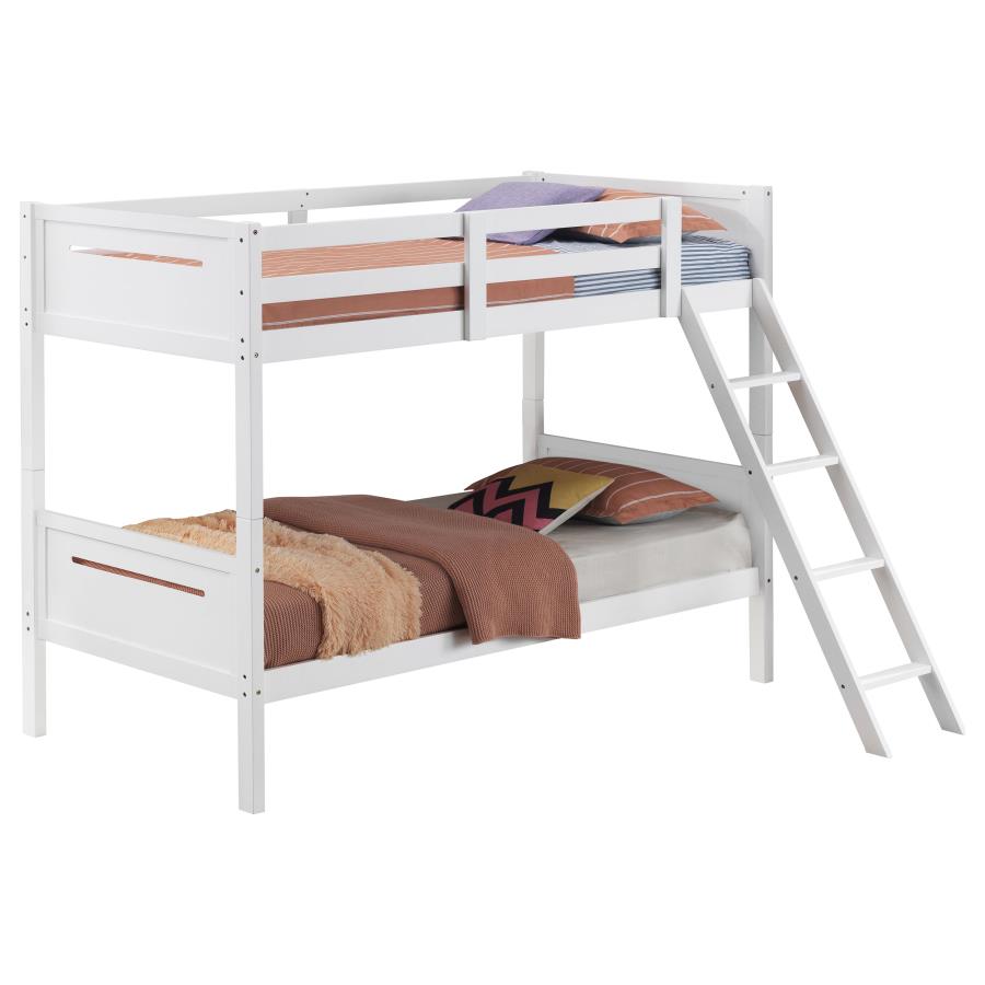 Littleton Twin Over Twin Bunk Bed White - (405051WHT)