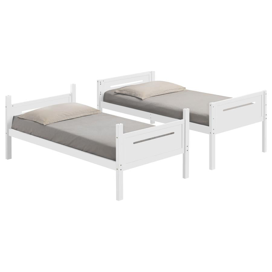 Littleton Twin Over Twin Bunk Bed White - (405051WHT)