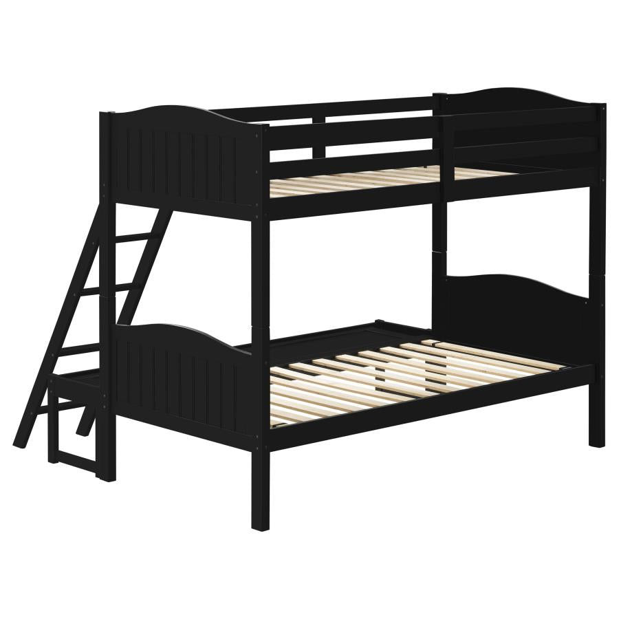 Arlo Twin Over Full Bunk Bed With Ladder Black - (405054BLK)