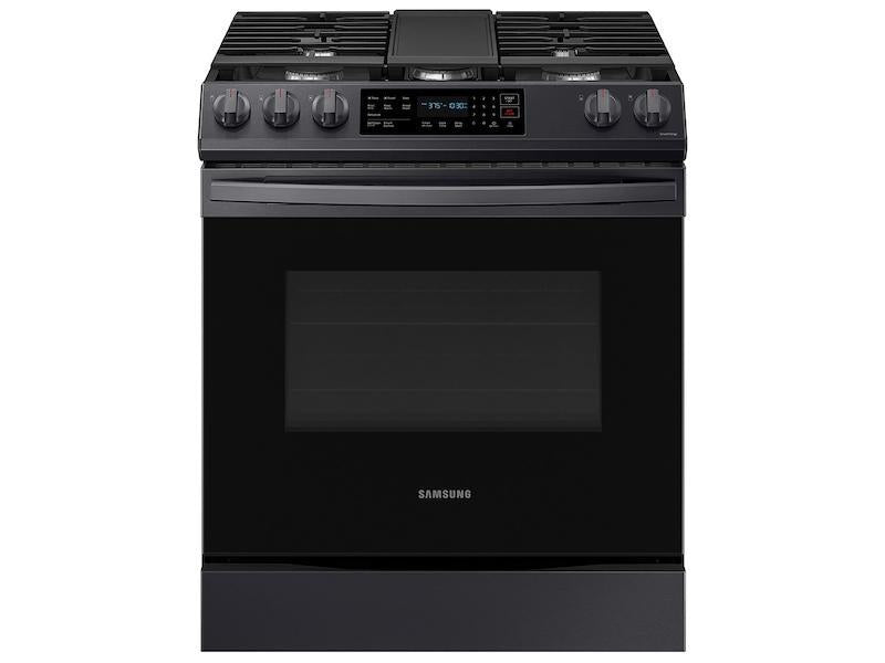 6.0 cu. ft. Smart Slide-in Gas Range with Convection in Black Stainless Steel - (NX60T8311SG)