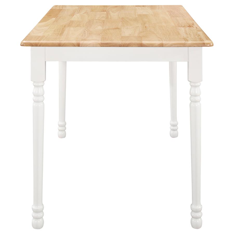 Taffee Rectangle Dining Table Natural Brown and White - (4147)