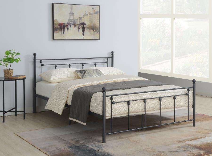 Canon Metal Slatted Headboard Platform Bed - (422740Q)