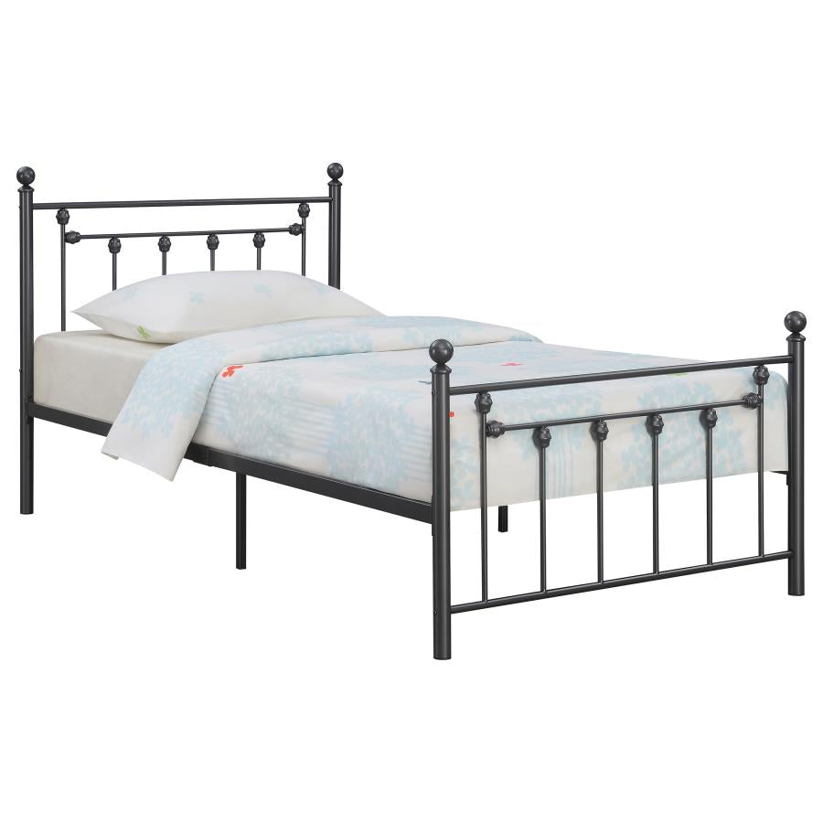 Canon Metal Slatted Headboard Platform Bed - (422740T)