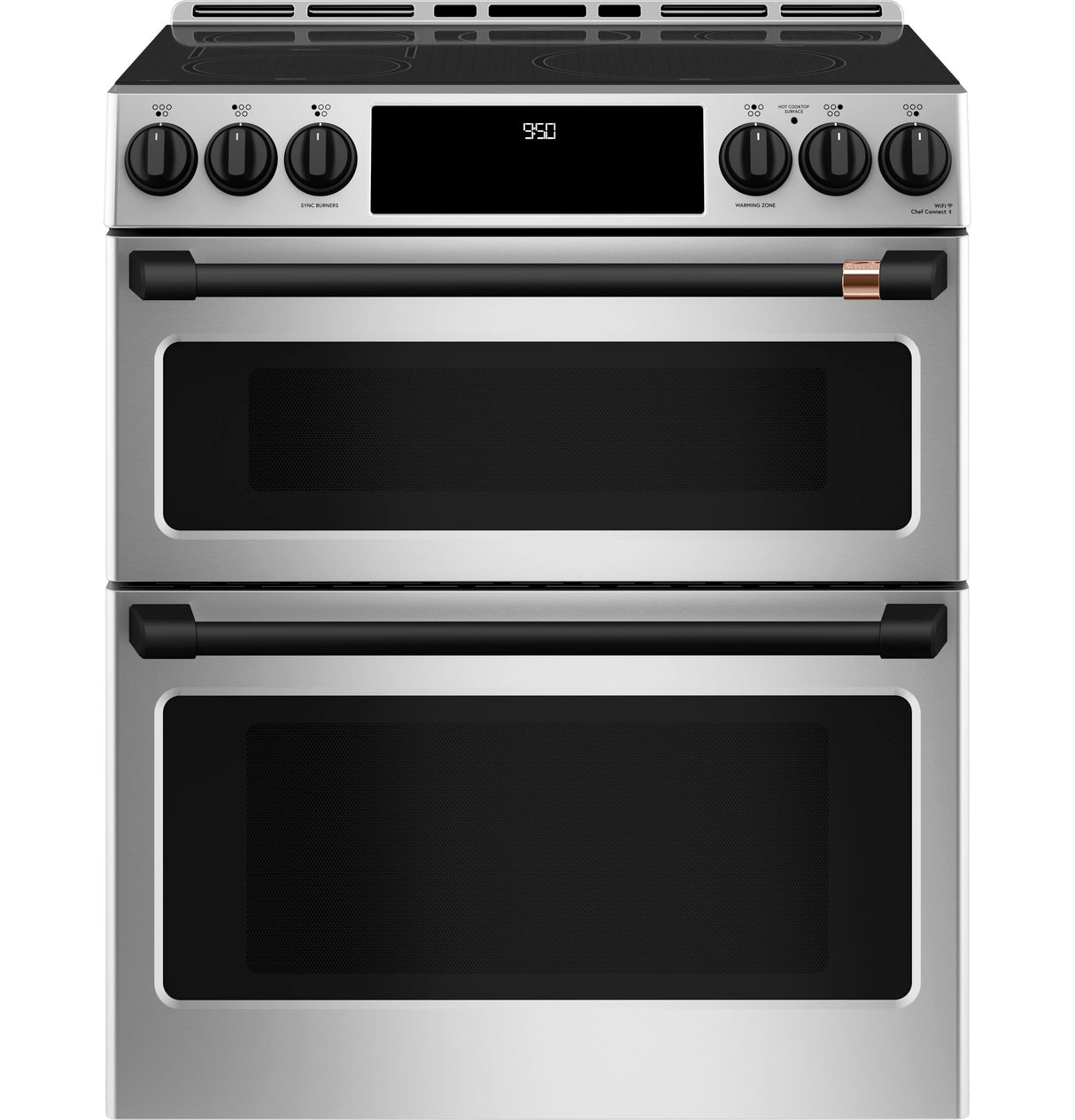 Caf(eback)(TM) 30" Smart Slide-In, Front-Control, Induction and Convection Double-Oven Range - (CHS950P2MS1)