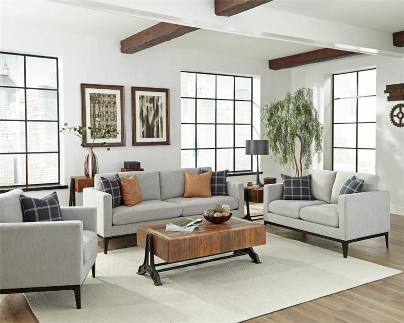 Apperson 3-piece Living Room Set Grey - (508681S3)