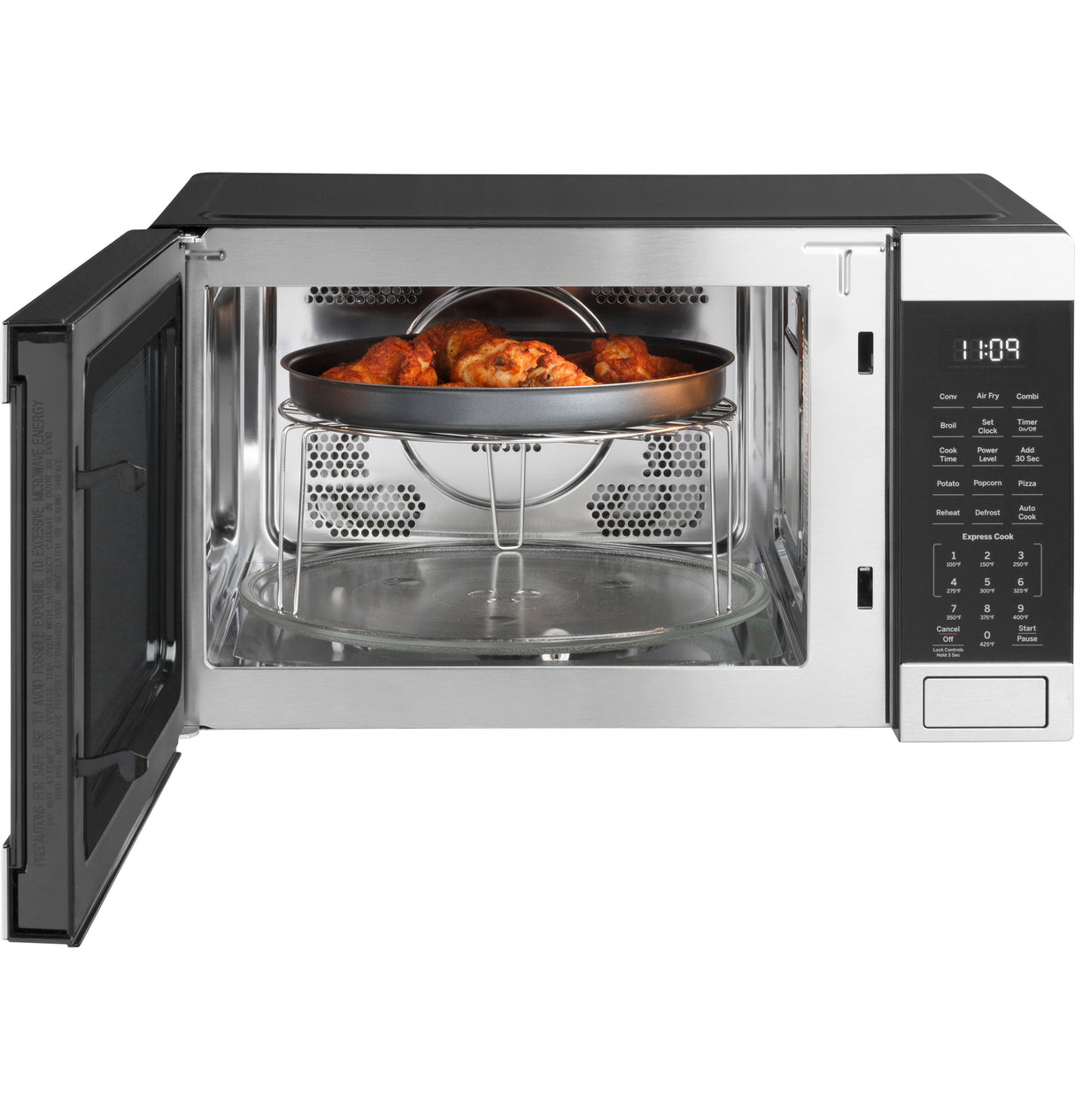 GE(R) 1.0 Cu. Ft. Capacity Countertop Convection Microwave Oven with Air Fry - (JES1109RRSS)