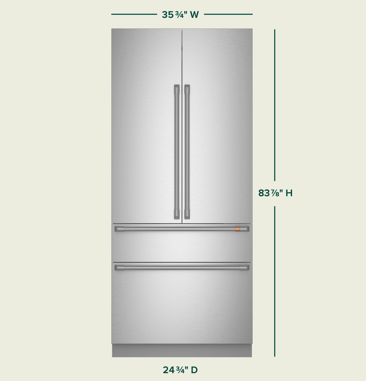 Caf(eback)(TM) 36" Integrated French-Door Refrigerator - (CIP36NP2VS1)