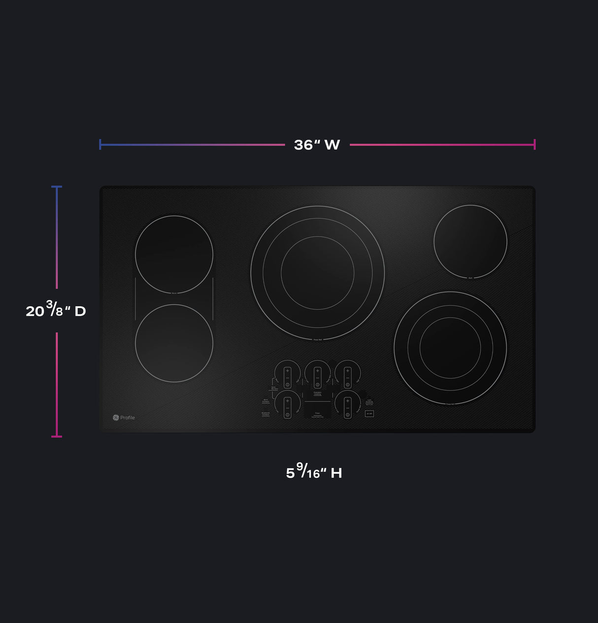 GE Profile(TM) 36" Built-In Touch Control Cooktop - (PEP9036STSS)