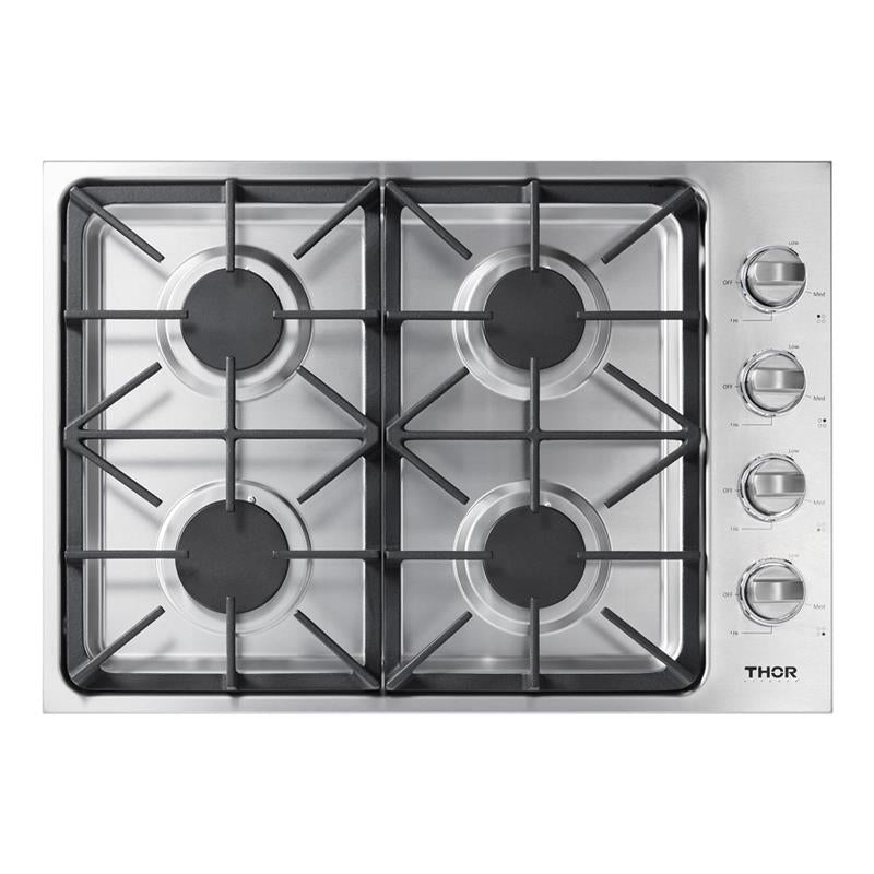 30 Inch Professional Drop-in Gas Cooktop With Four Burners In Stainless Steel - (TGC3001)