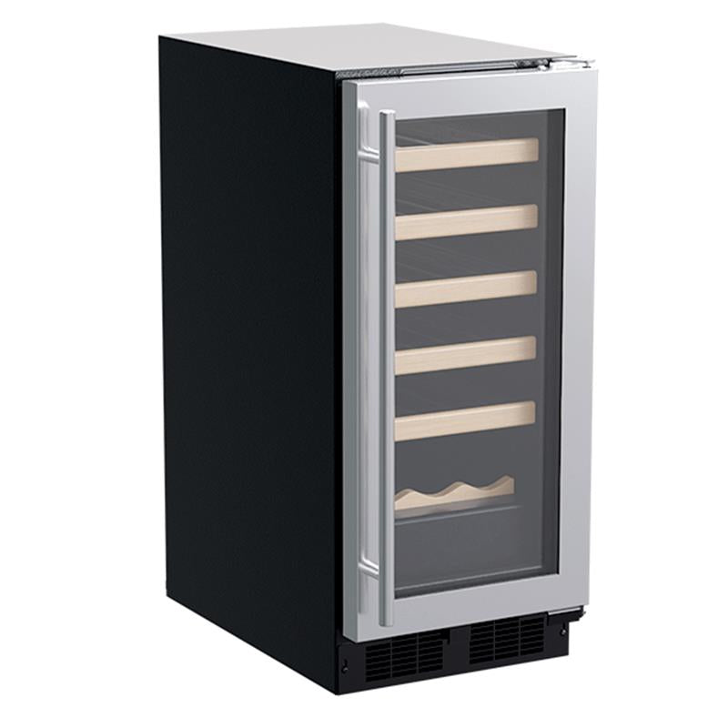 15-In Built-In Single Zone Wine Refrigerator With Wine Cradle with Door Style - Stainless Steel Frame Glass - (MLWC115SG01A)