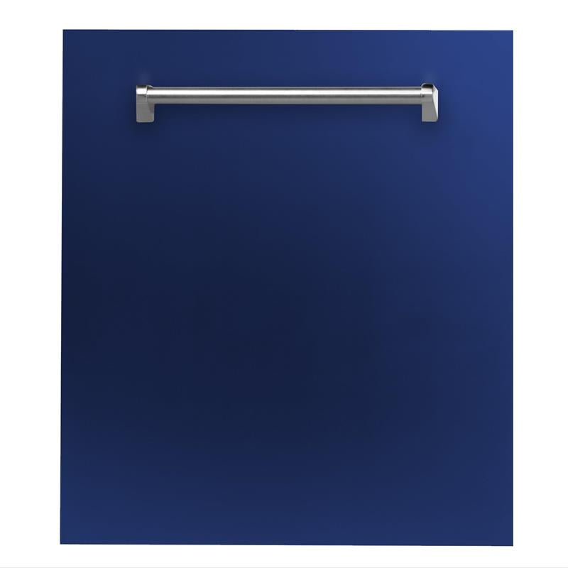 ZLINE 24 in. Top Control Dishwasher with Stainless Steel Tub and Traditional Style Handle, 52dBa (DW-24) [Color: Blue Gloss] - (DWBG24)
