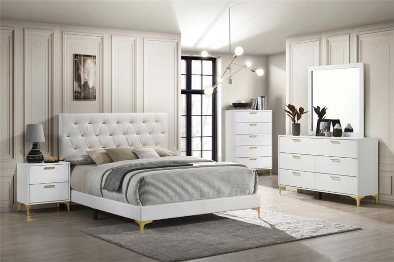 Kendall 5-piece California King Bedroom Set White - (224401KWS5)