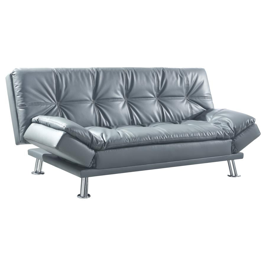 Dilleston Tufted Back Upholstered Sofa Bed Grey - (500096)