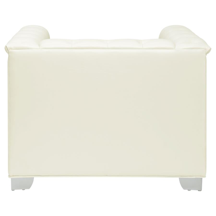 Chaviano Tufted Upholstered Chair Pearl White - (505393)