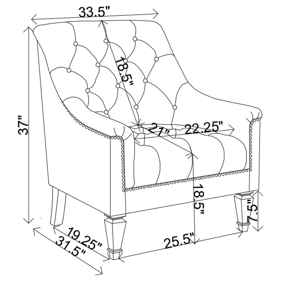 Avonlea Sloped Arm Upholstered Chair Grey - (505643)