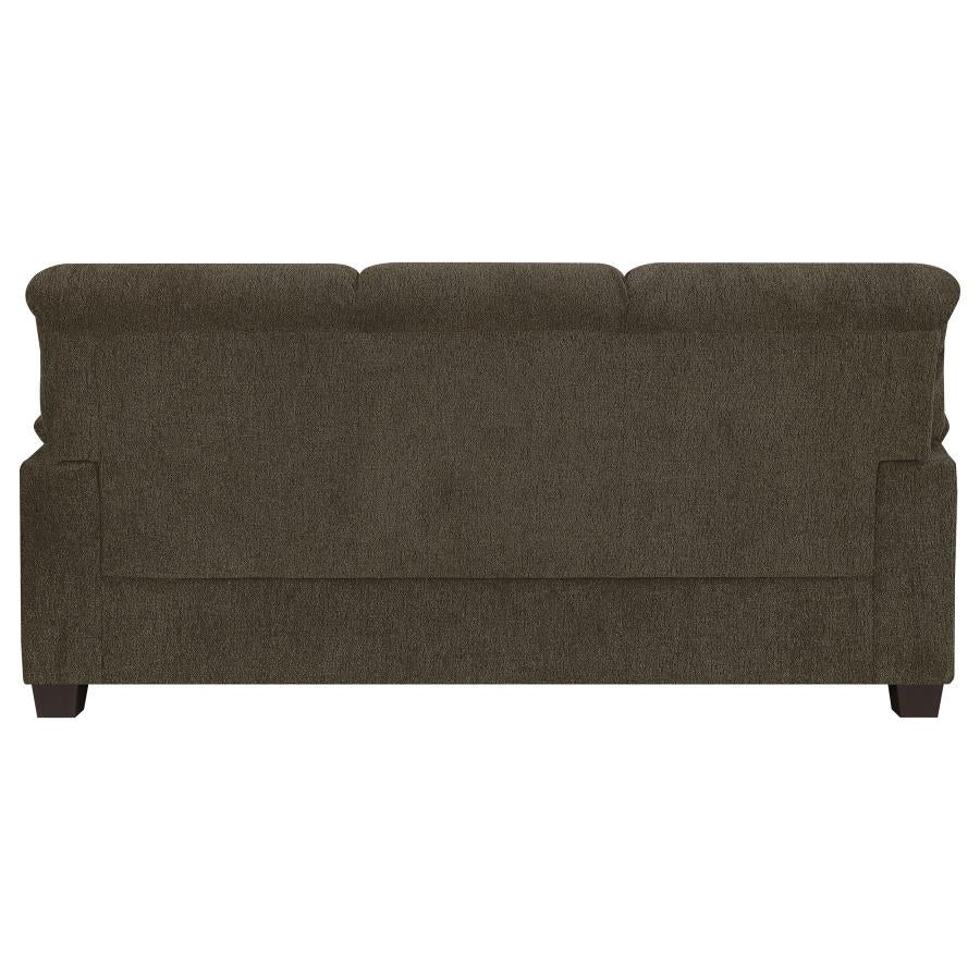 Clementine Upholstered Sofa With Nailhead Trim Brown - (506571)
