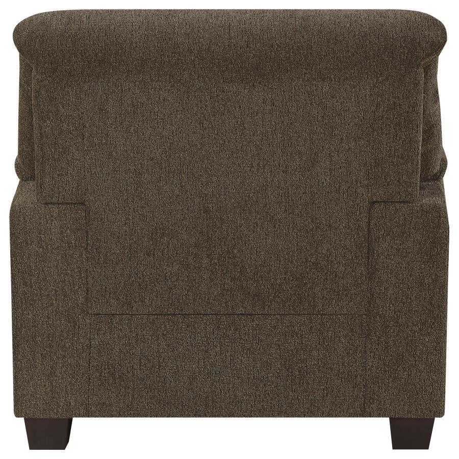 Clementine Upholstered Chair With Nailhead Trim Brown - (506573)