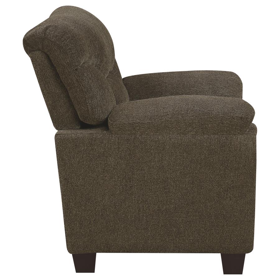 Clementine Upholstered Chair With Nailhead Trim Brown - (506573)