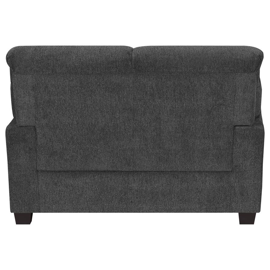 Clementine Upholstered Loveseat With Nailhead Trim Grey - (506575)