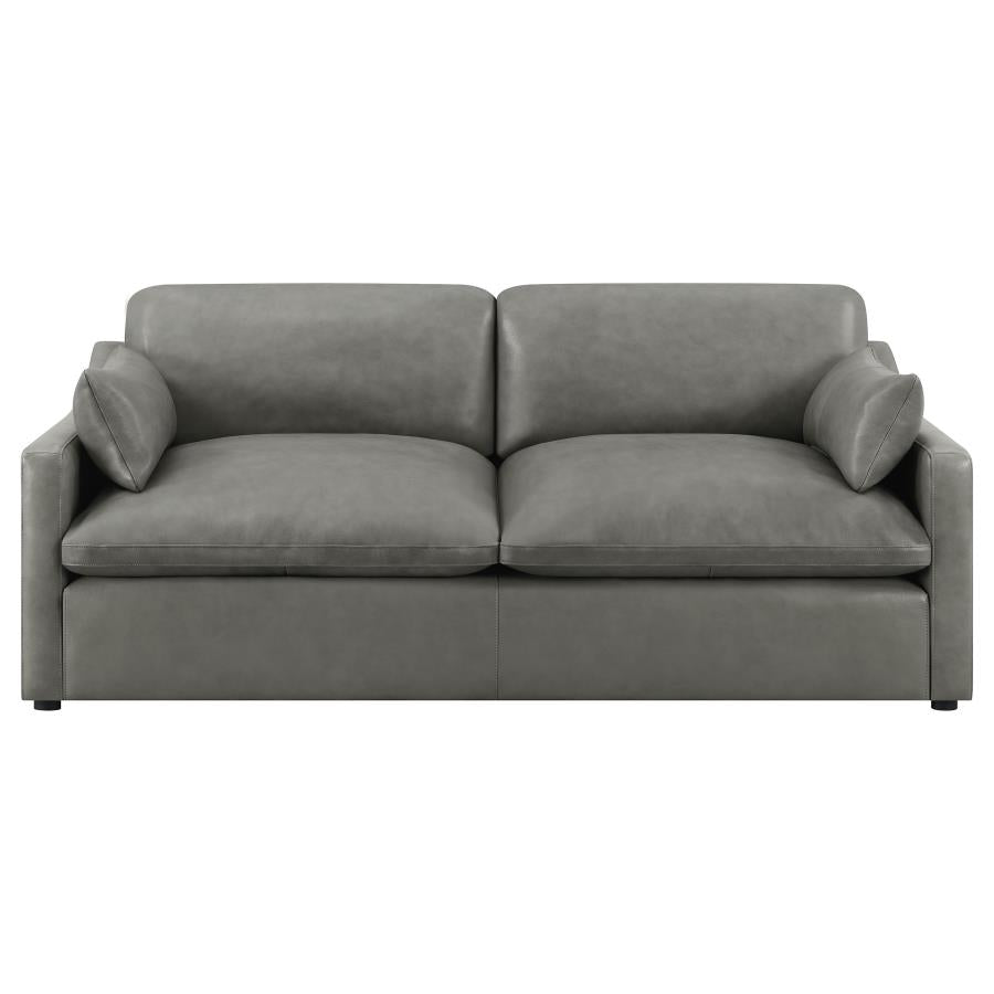 Grayson Sloped Arm Upholstered Sofa Grey - (506771)