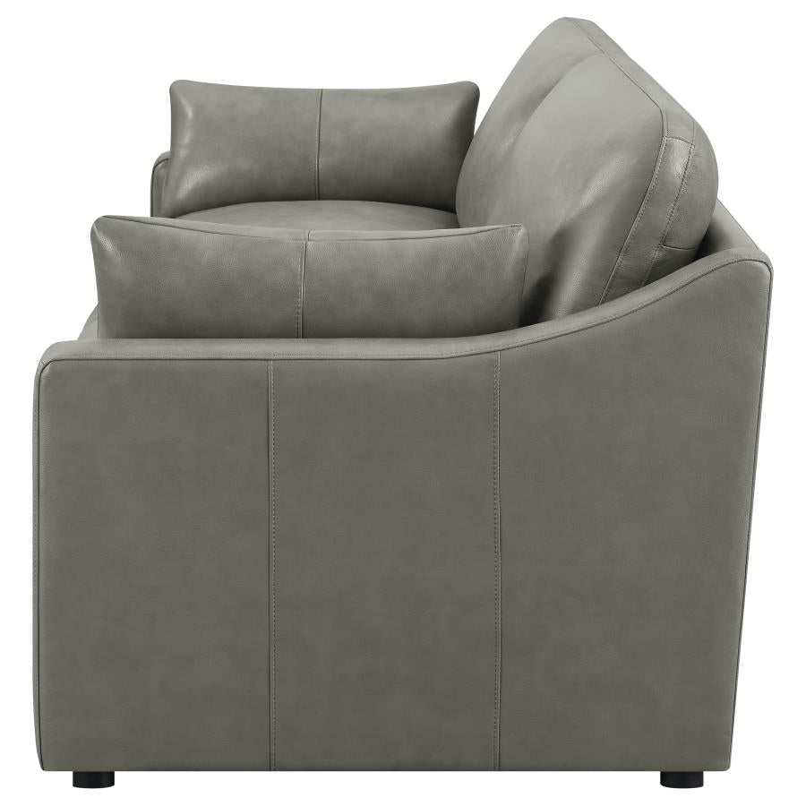 Grayson Sloped Arm Upholstered Sofa Grey - (506771)