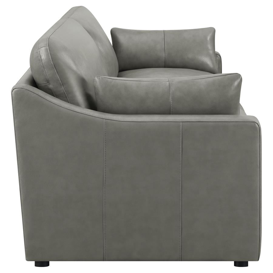 Grayson Sloped Arm Upholstered Sofa Grey - (506771)