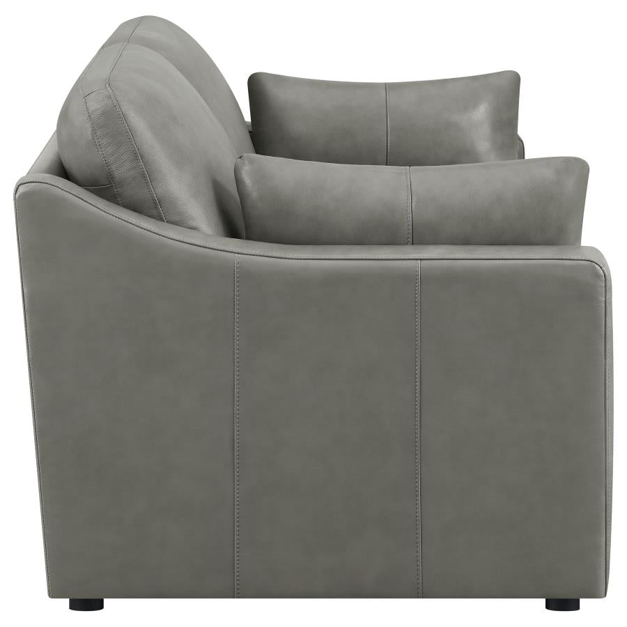 Grayson Sloped Arm Upholstered Loveseat Grey - (506772)