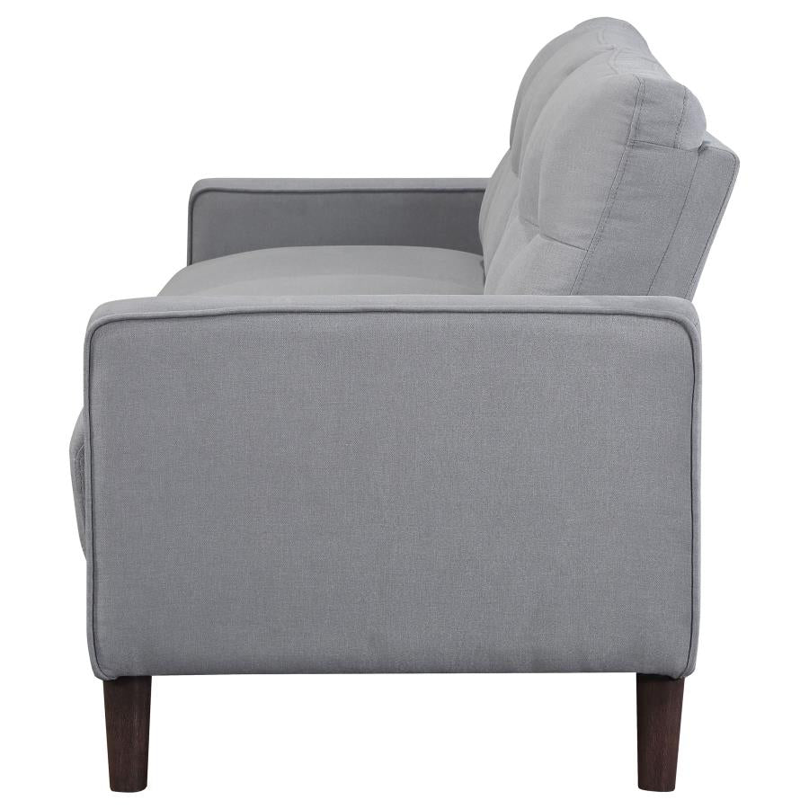 Bowen Upholstered Track Arms Tufted Sofa Grey - (506781)
