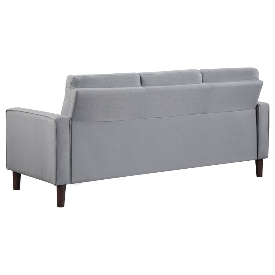 Bowen Upholstered Track Arms Tufted Sofa Grey - (506781)