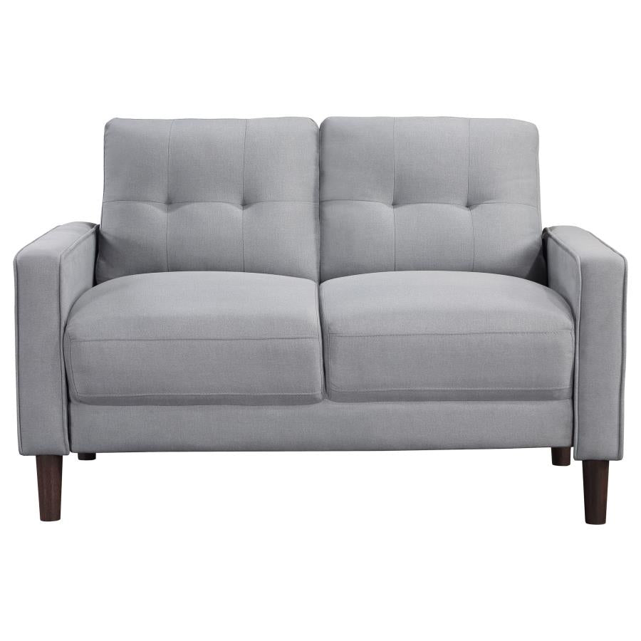 Bowen Upholstered Track Arms Tufted Loveseat Grey - (506782)