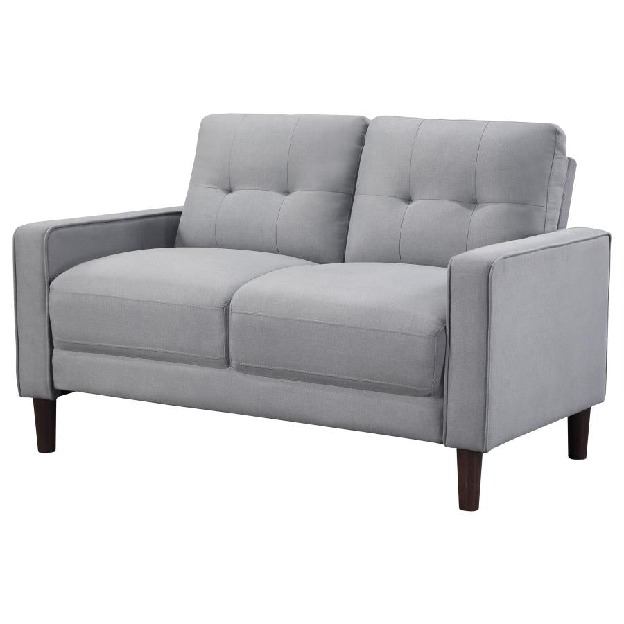 Bowen Upholstered Track Arms Tufted Loveseat Grey - (506782)