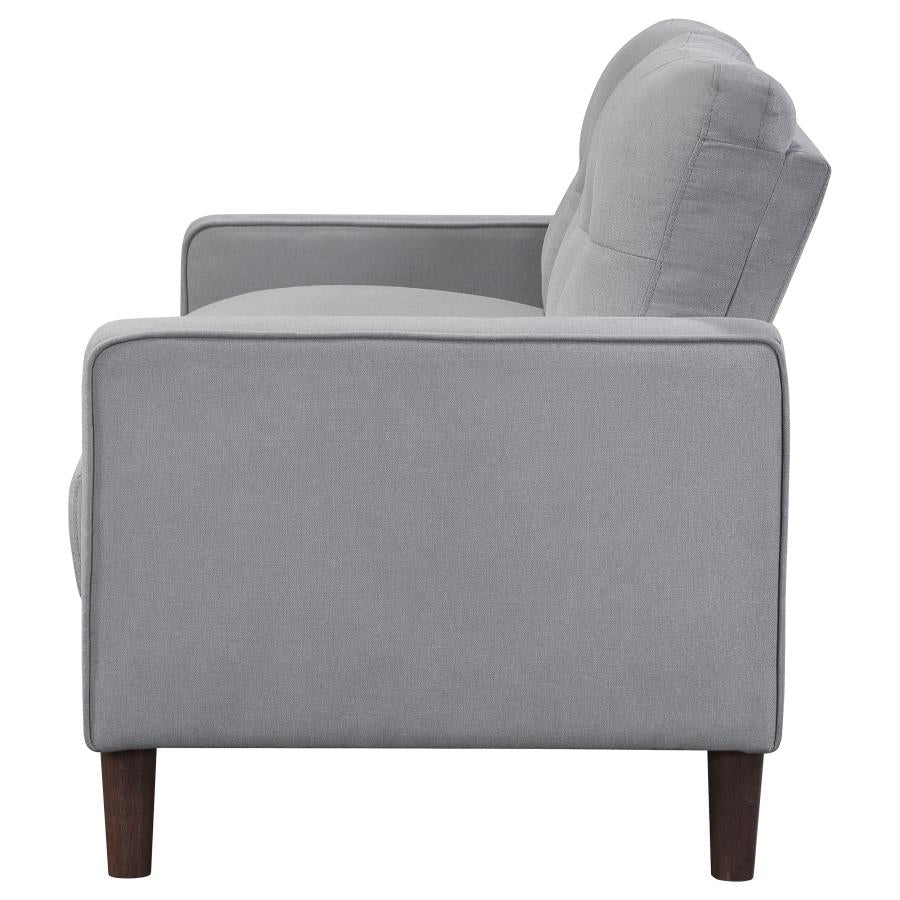 Bowen Upholstered Track Arms Tufted Loveseat Grey - (506782)