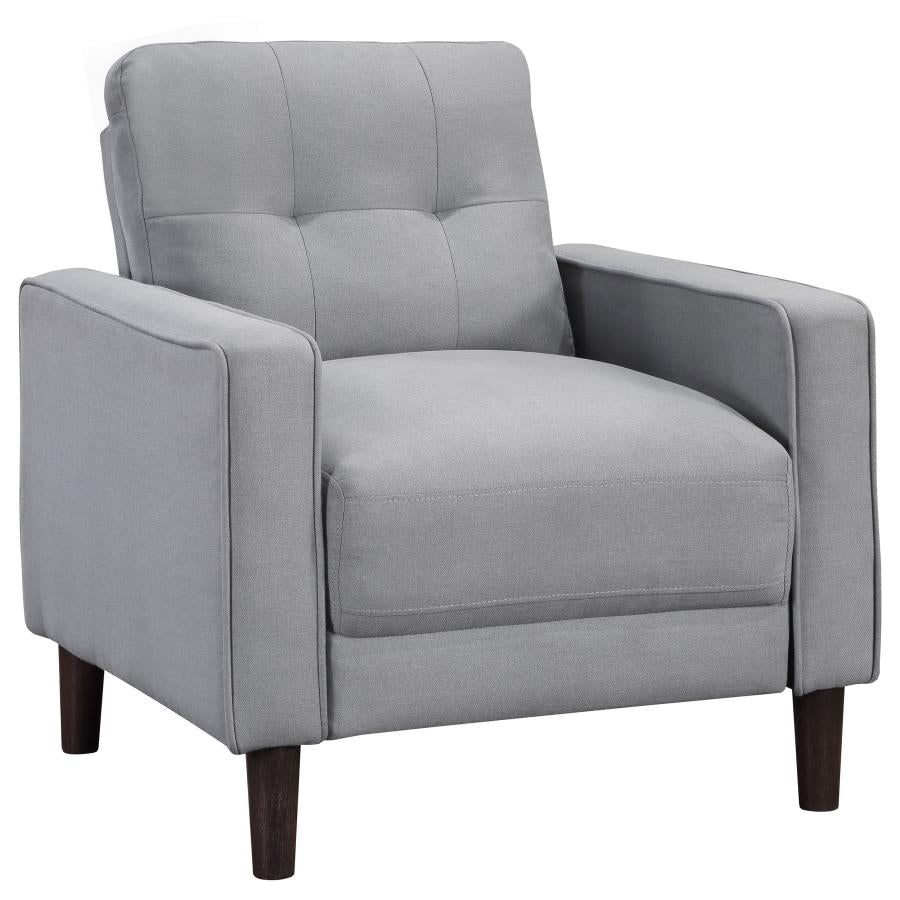 Bowen Upholstered Track Arms Tufted Chair Grey - (506783)