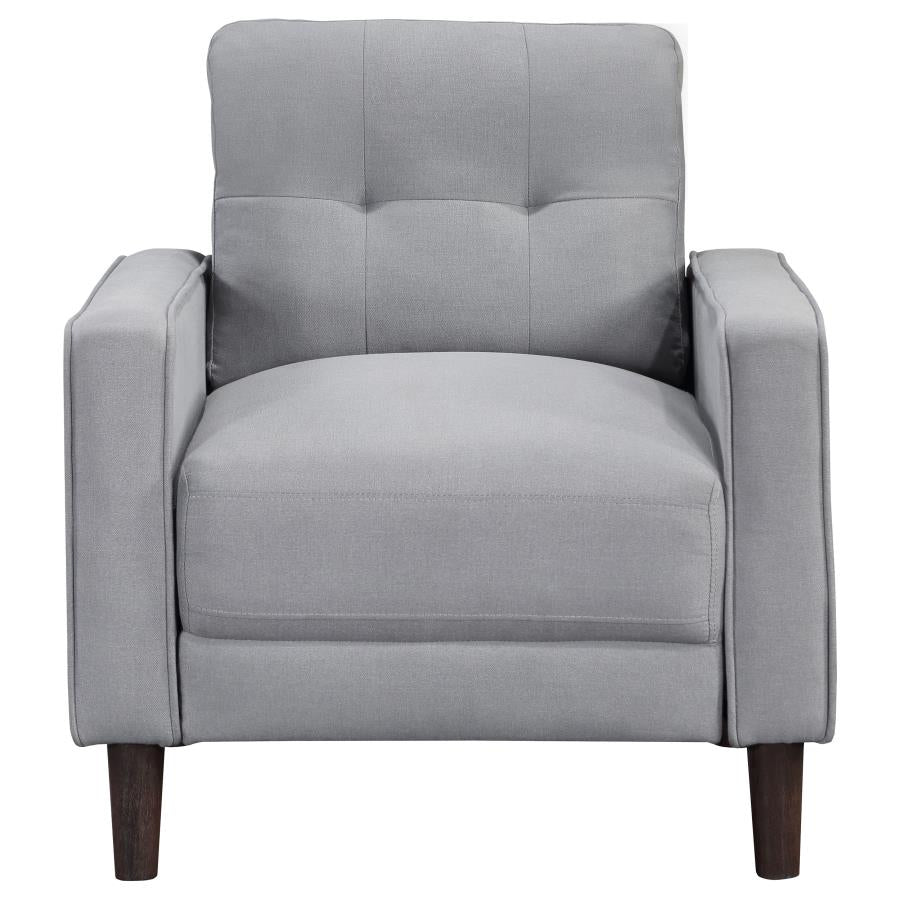 Bowen Upholstered Track Arms Tufted Chair Grey - (506783)