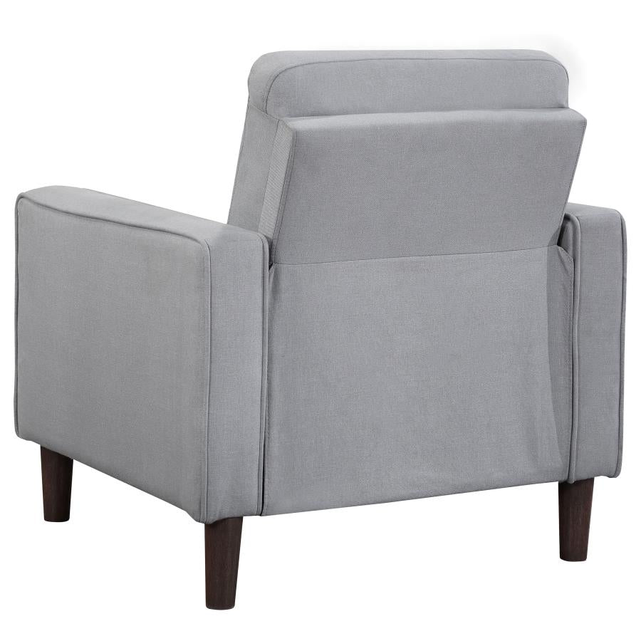 Bowen Upholstered Track Arms Tufted Chair Grey - (506783)