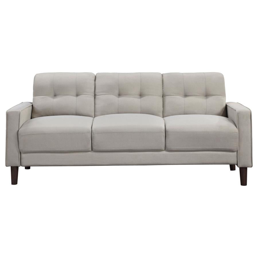 Bowen Upholstered Track Arms Tufted Sofa Beige - (506785)