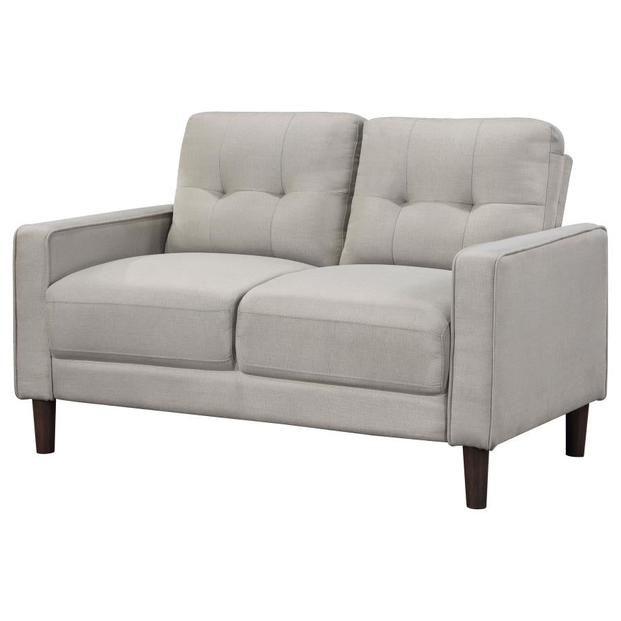 Bowen Upholstered Track Arms Tufted Loveseat Beige - (506786)