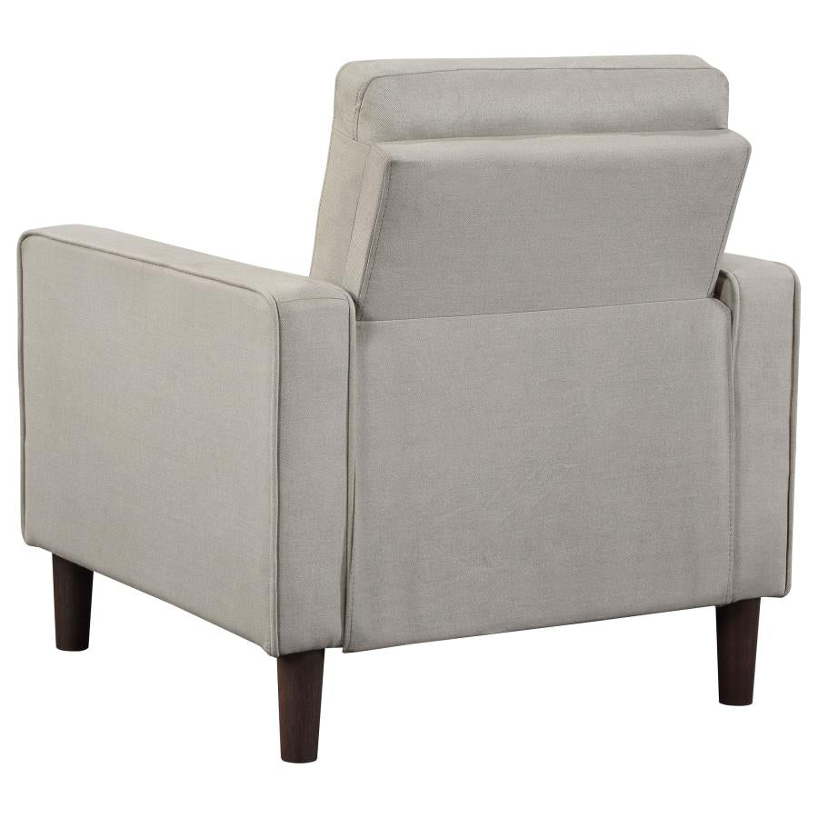 Bowen Upholstered Track Arms Tufted Chair Beige - (506787)