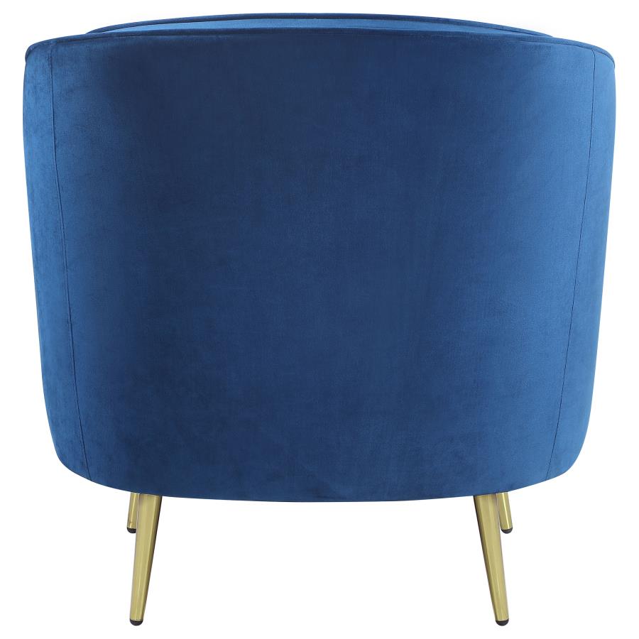 Sophia Upholstered Vertical Channel Tufted Chair Blue - (506863)