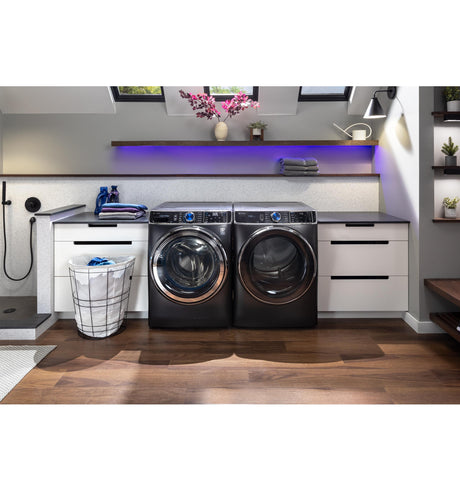 GE Profile(TM) ENERGY STAR(R) 7.8 cu. ft. Capacity Smart Front Load Electric Dryer with Steam and Sanitize Cycle - (PFD95ESPTDS)