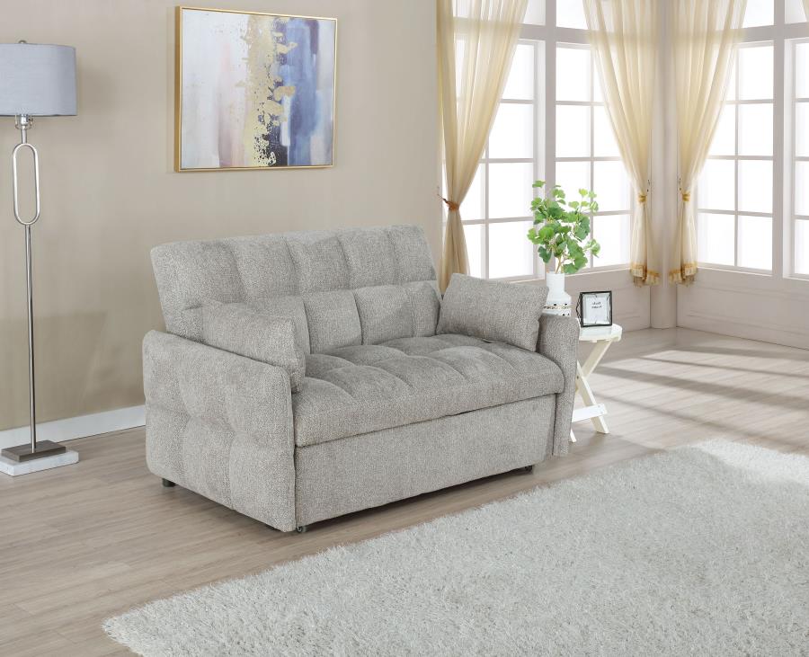 Cotswold Tufted Cushion Sleeper Sofa Bed Light Grey - (508307)