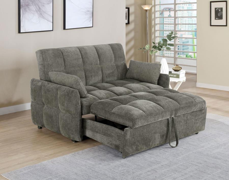 Cotswold Tufted Cushion Sleeper Sofa Bed Dark Grey - (508308)