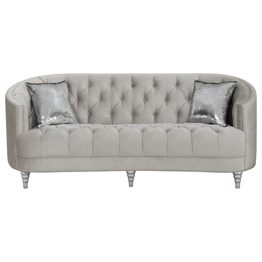 Avonlea Sloped Arm Tufted Sofa Grey - (508461)