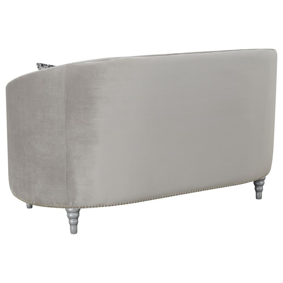 Avonlea Sloped Arm Tufted Sofa Grey - (508461)