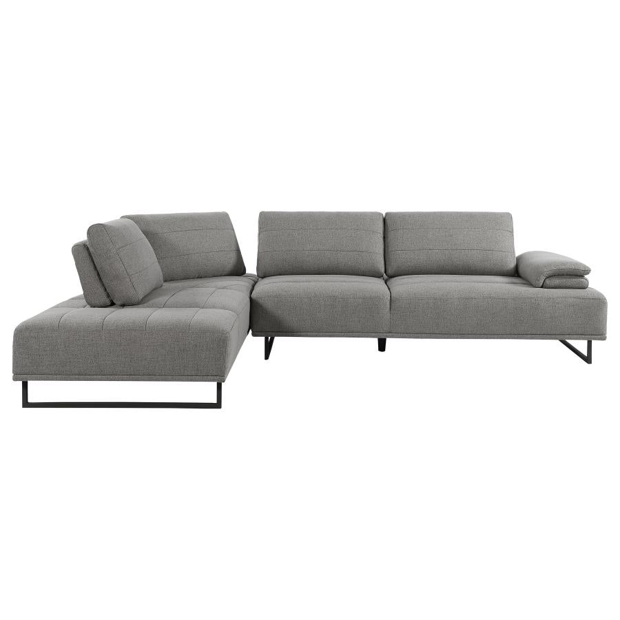Arden 2-piece Adjustable Back Sectional Taupe - (508888)