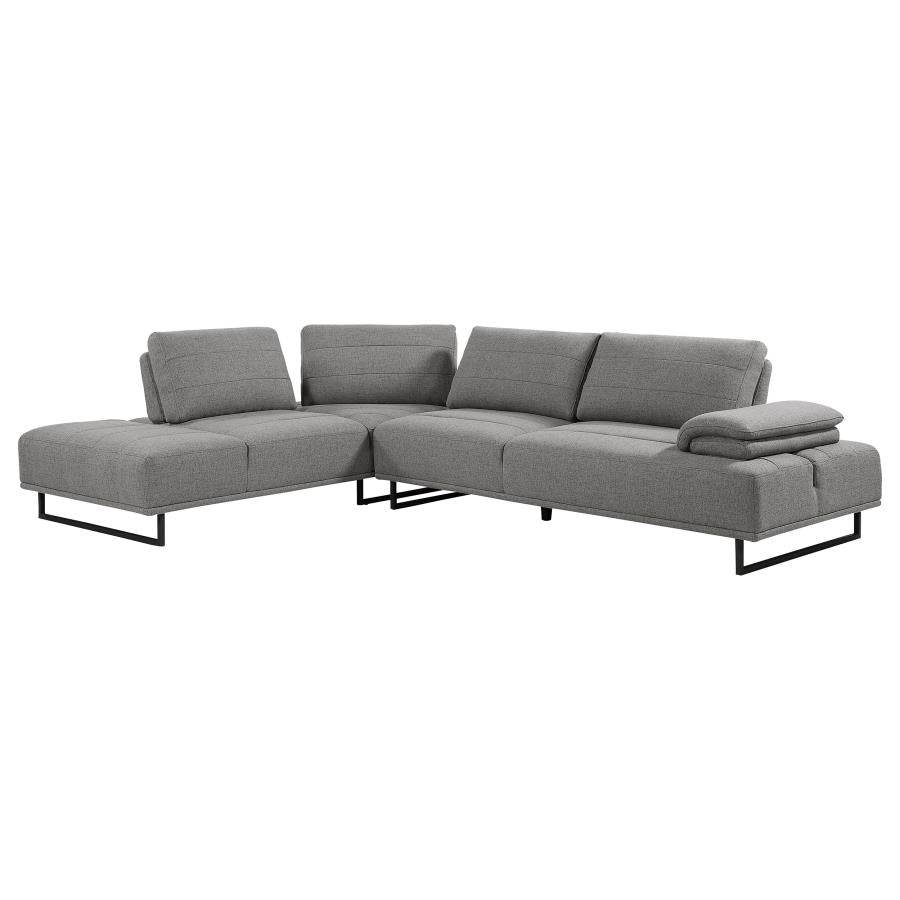 Arden 2-piece Adjustable Back Sectional Taupe - (508888)
