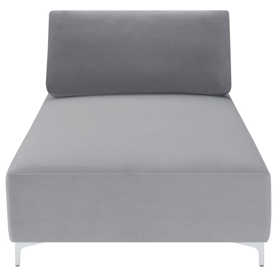 Giovanni Upholstered Accent Chaise With Removable Pillow Grey - (509060)