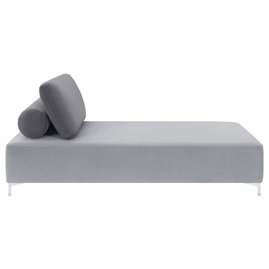 Giovanni Upholstered Accent Chaise With Removable Pillow Grey - (509060)